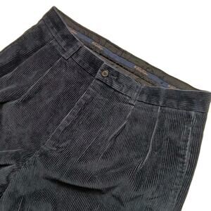 Brooks Brothers Corduroy Elliot Pants Mens 32x30 Navy Blue Straight Cuffed